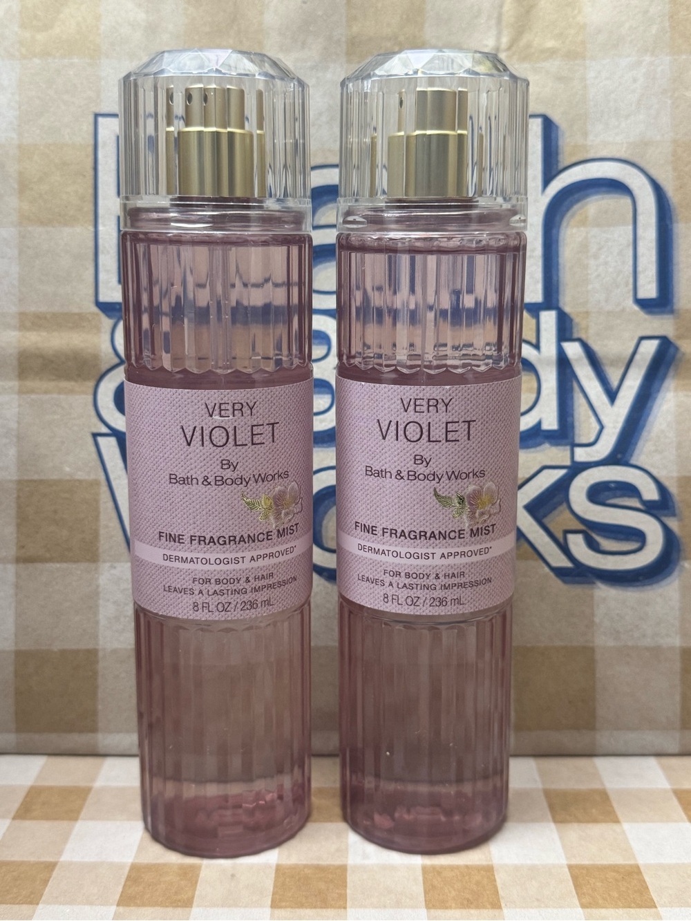 NEW B&BW (2) Very Violet Fragrance for body & hair Full Size